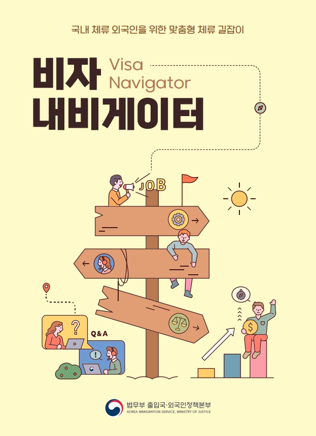 국내 체류 외국인을 위한 맞춤형 체류 길잡이 「비자 내비게이터(Visa Navigator)」 안내서(국문, 영문)가 제작되었습니다.